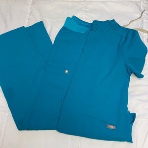 Figs Teal Scrub Set
